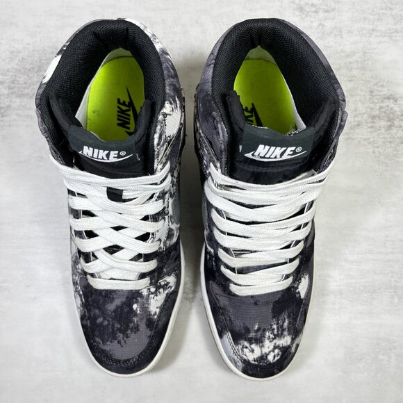 Nike Dunk Sky Hi Print Hidden Wedge Sneakers - Women's Size 7.5 - Silver Tie Dye - Picture 8 of 11